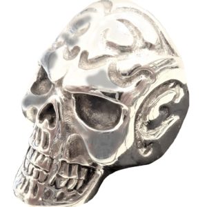 Ring men skull with pattern